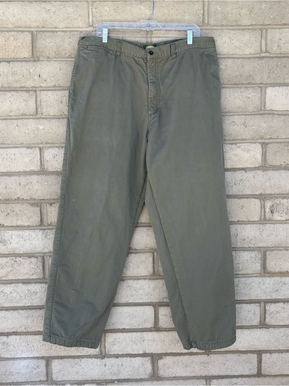 Men's Cabela's Flannel Lined Pants Size 40 Green